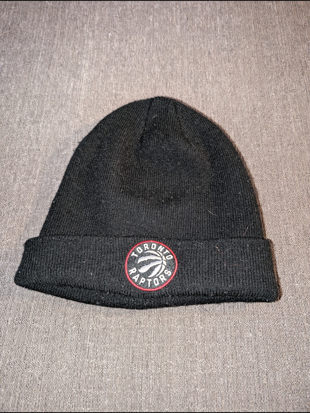 Toronto Raptors Black Cuffed Beanie Hat